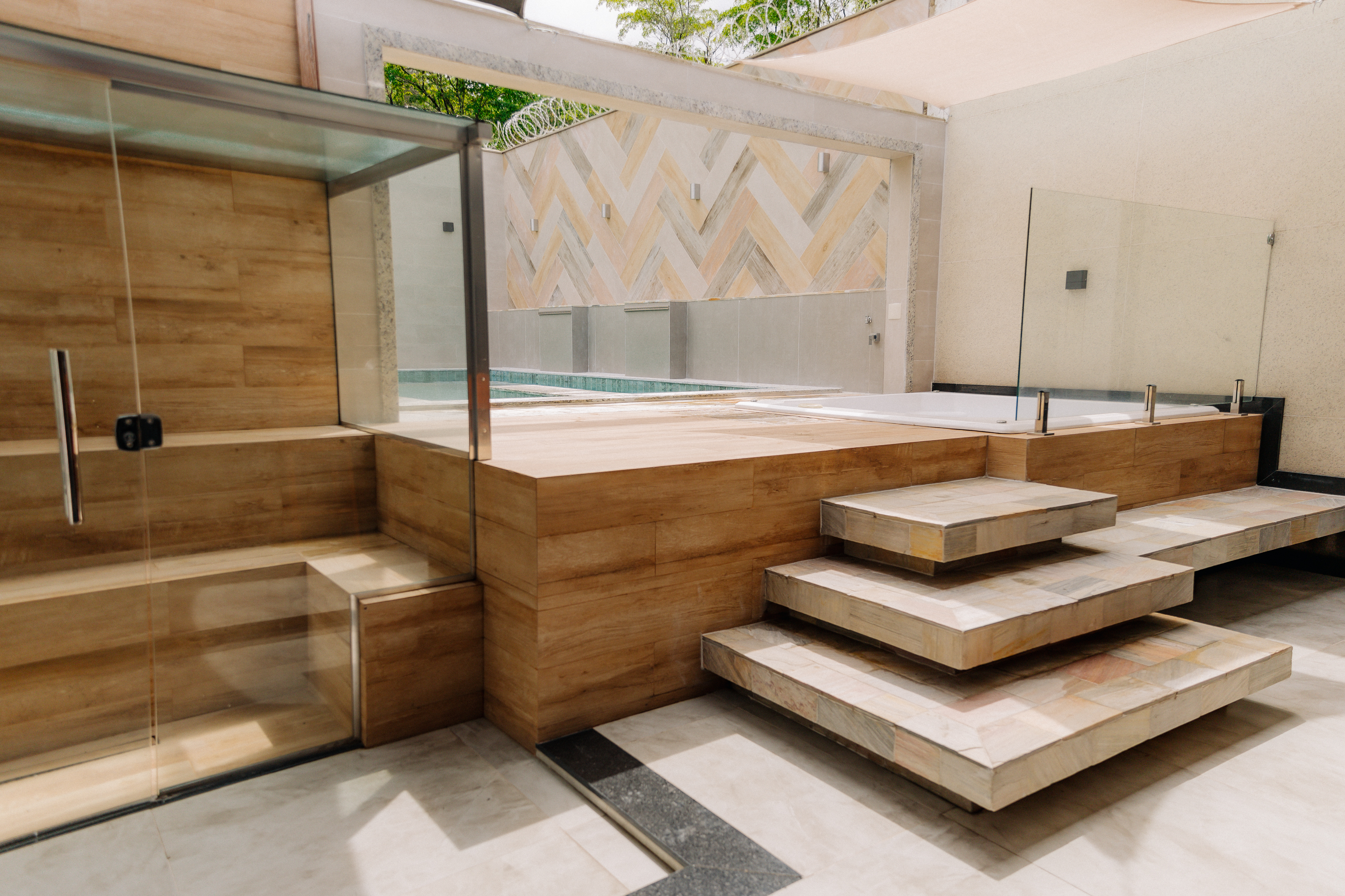 Projeto de arquitetura residencial - Sala de estar moderna com design elegante